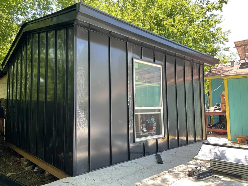 Black standing seam metal wall panels for Roof Inspection in Mabank